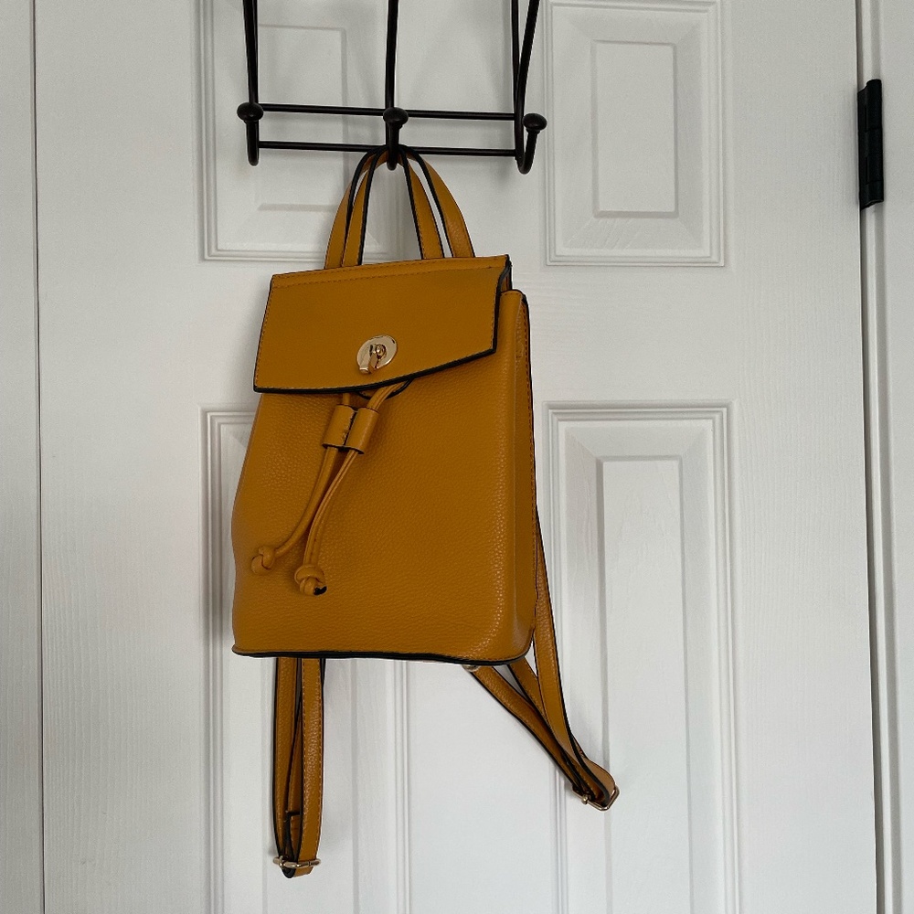 Backpack Purse - Mustard